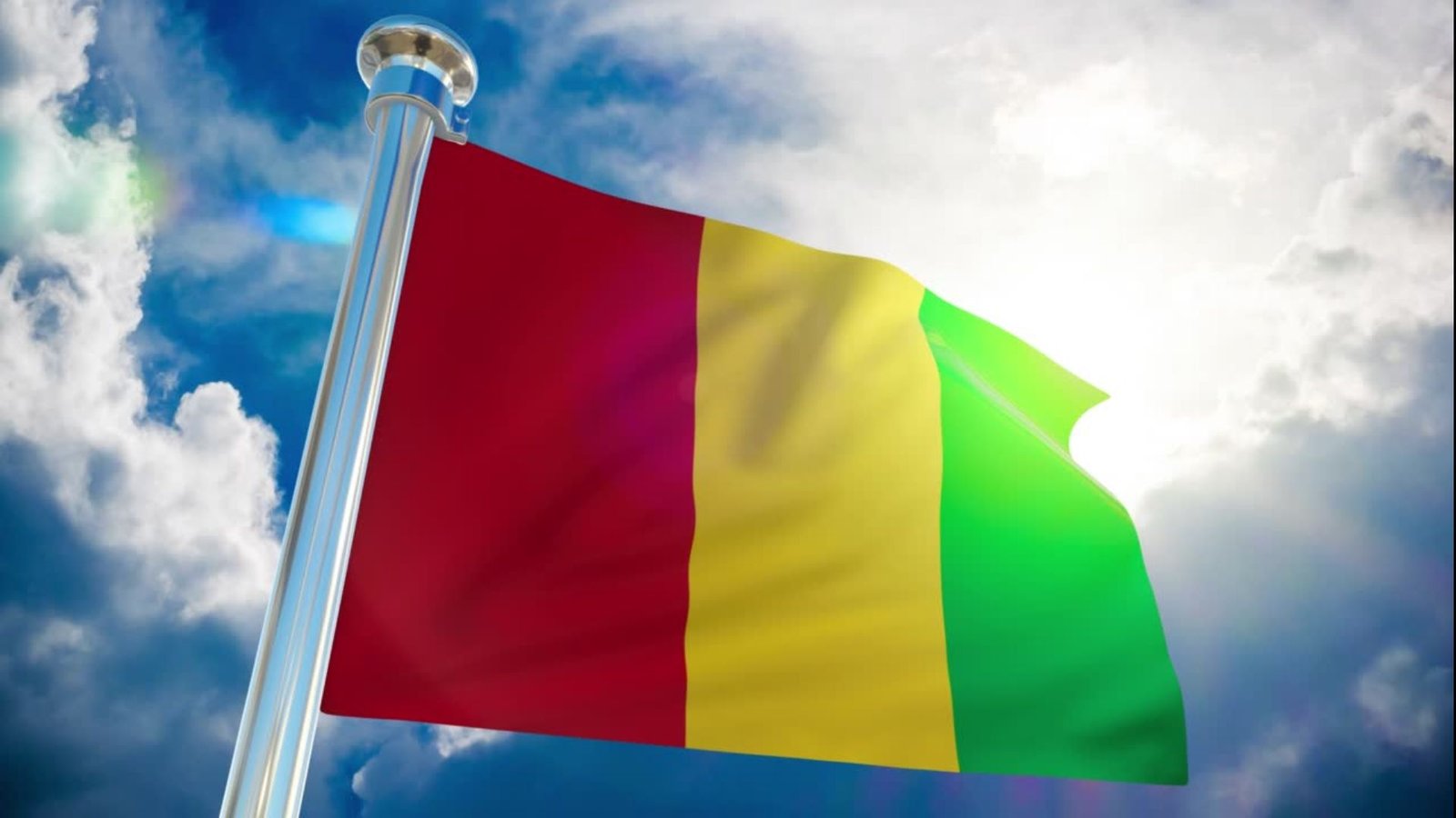 Drapeau Guinée - Tond Média