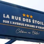 Plaque de la rue des étoile - Ouagadougou