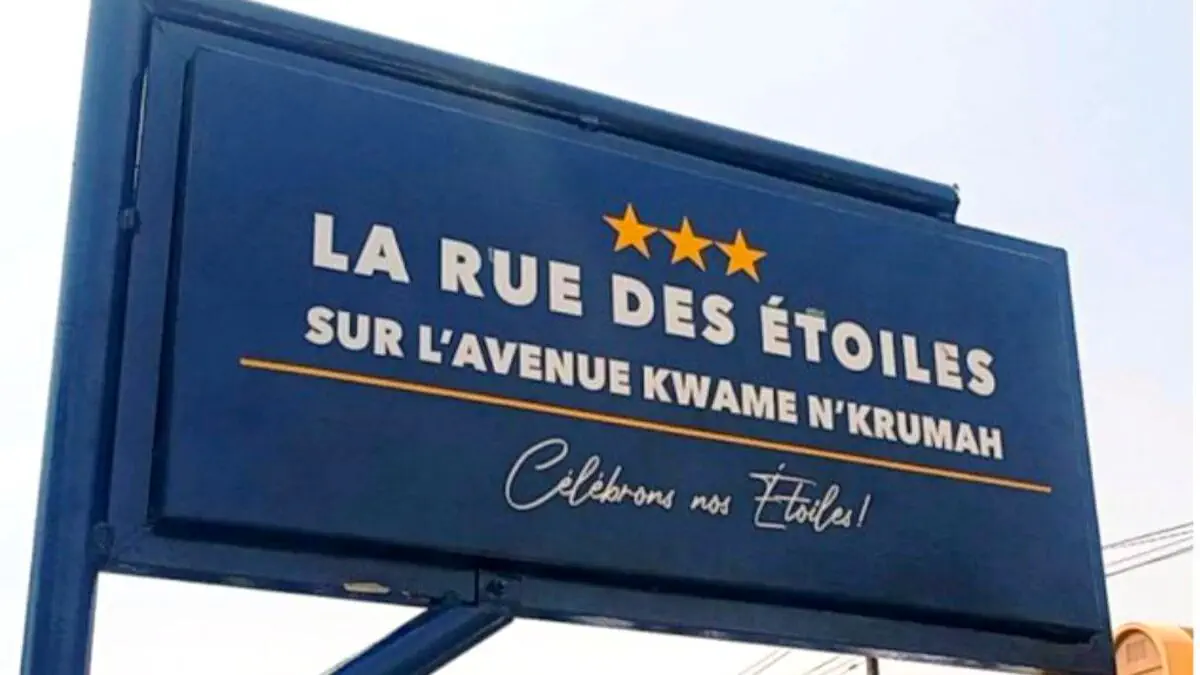 Plaque de la rue des étoile - Ouagadougou